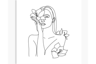 draw one line art, single line art, continuous line art