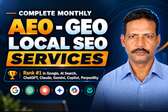 do monthly GEO aeo SEO, on page, off page and build backlinks for ai search