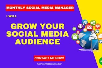 be your monthly social media manager