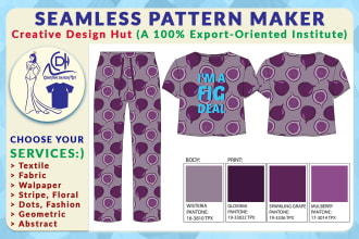 design seamless patterns for textile fabric design