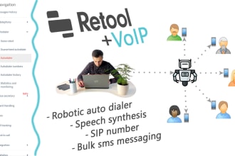 create web app to call clients by robot and send sms