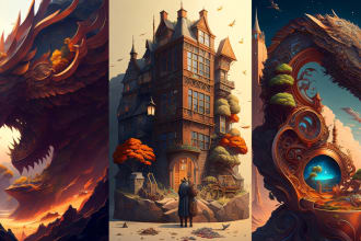 create ai concept arts, character design, portraits etc