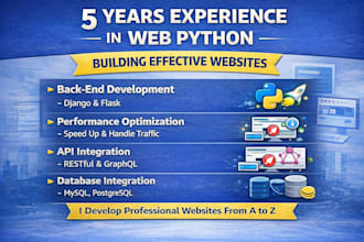build professional python django or flask websites