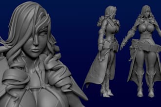 create 3d high poly model for print