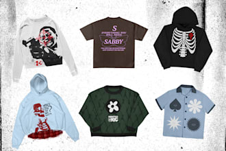 design unique tops streetwear graphics for your brand or merch