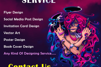 design flyers, poster, social media posts, youtube thumbnail
