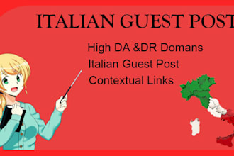 do italian guest post on a high da italian blog with dofollow atalian backlink