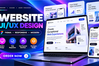 design modern website ui ux, figma website, web design, or landing page