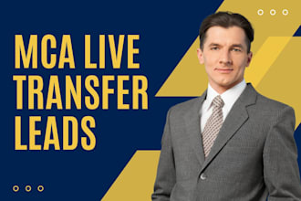 provide exclusive mca live transfer leads