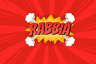 create pop art, comic text, cartoon words, slogans, text logo, kids art