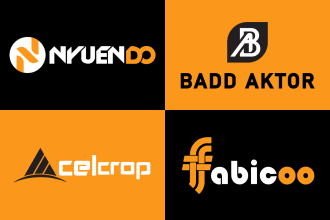 design creative and professional lettermark, typographic font or text logo