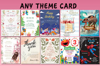 design custom greeting cards, christmas, kids birthday invitation cards