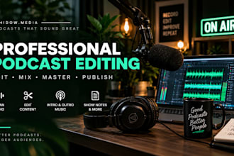 professionally edit, mix and master your podcast audio