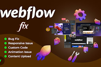 fix any issues or bugs in your webflow website