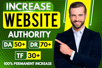 increase domain rating ahrefs DR domain authority da tf with seo backlinks