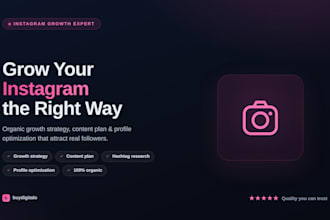 manage your instagram, create content and grow it organically