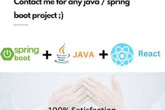 develop java, spring boot rest apis and web applications