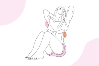 create minimalist line art, one line art illustration on your photo