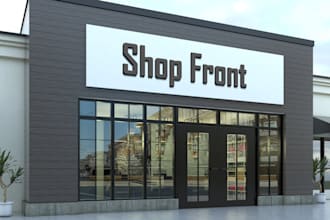 do shop front, 3d letter signage, storefront,  signboard, yard sign design