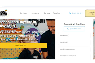 create a kindergarten, preschool, and daycare website