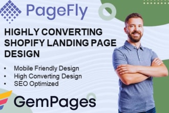 design high converting shopify landing and product pages