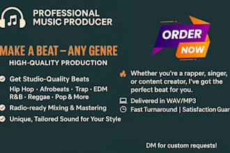 your amapiano, afrohouse afrobeat ,hiphop and any genre producer beatmaker