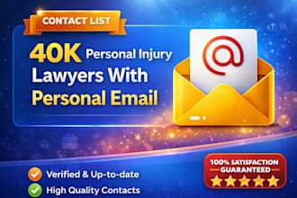 40k personal injury lawyers with personnel emails
