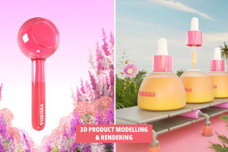 model and render realistic 3d image and animation product ad