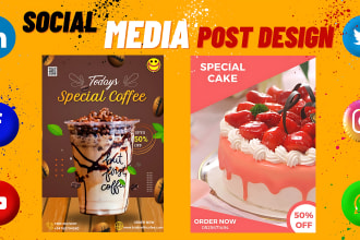 create social media poster, instagram posts and food poster