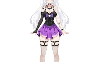 create avatar for live 2d character model, ready to rig
