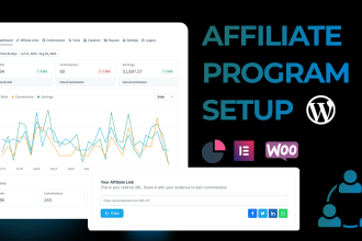 setup affiliate program for wordpress website and referral links