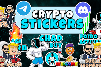 create telegram crypto stickers pack