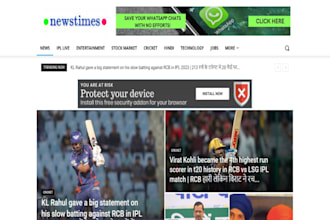create modern blog or newspaper website
