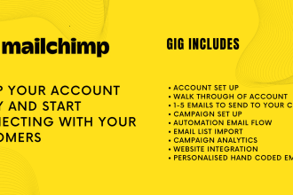 set mailchimp account with emails, automations, campaign and email list import