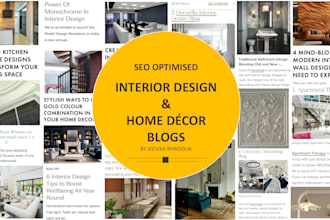 write home decor and interior blog articles with seo