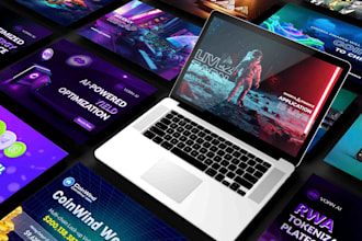design crypto banner and announcements