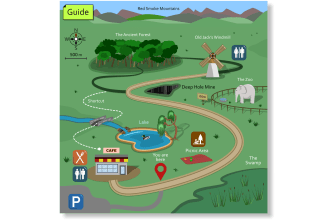 design a cartoon style map