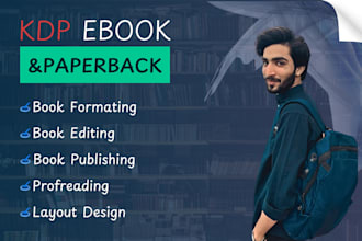 do  complete book formatting and layout design for KDP, ebook and lulu
