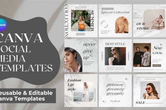 design professional instagram post template in canva