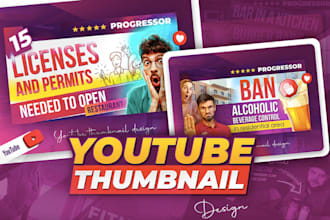 create attractive clickbait youtube thumbnails in 8 hours