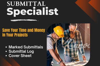 prepare submittal log and product submittals for construction project