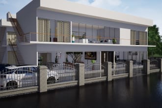 create house plan and 3d model with rendering