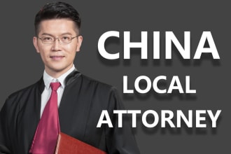 be your china chinese attorney lawyer and give legal advice