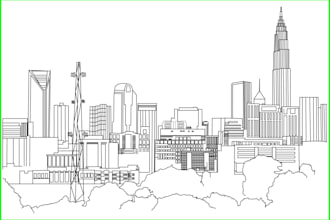 draw a detailed sketch of a house or building illustration