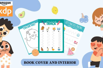 design KDP coloring book, kids activity book