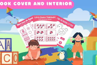 design kids worksheets and children activity book