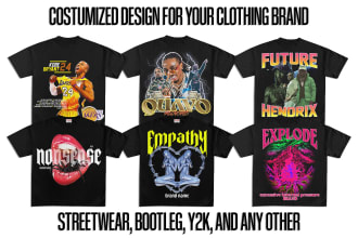 do tshirt design for your clothing brand or merch