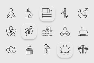 make custom minimalistic line icon design