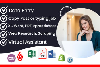 be your virtual assistant for admin support, data entry, and more