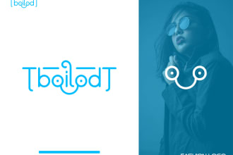 create minimal text based and wordmark logo